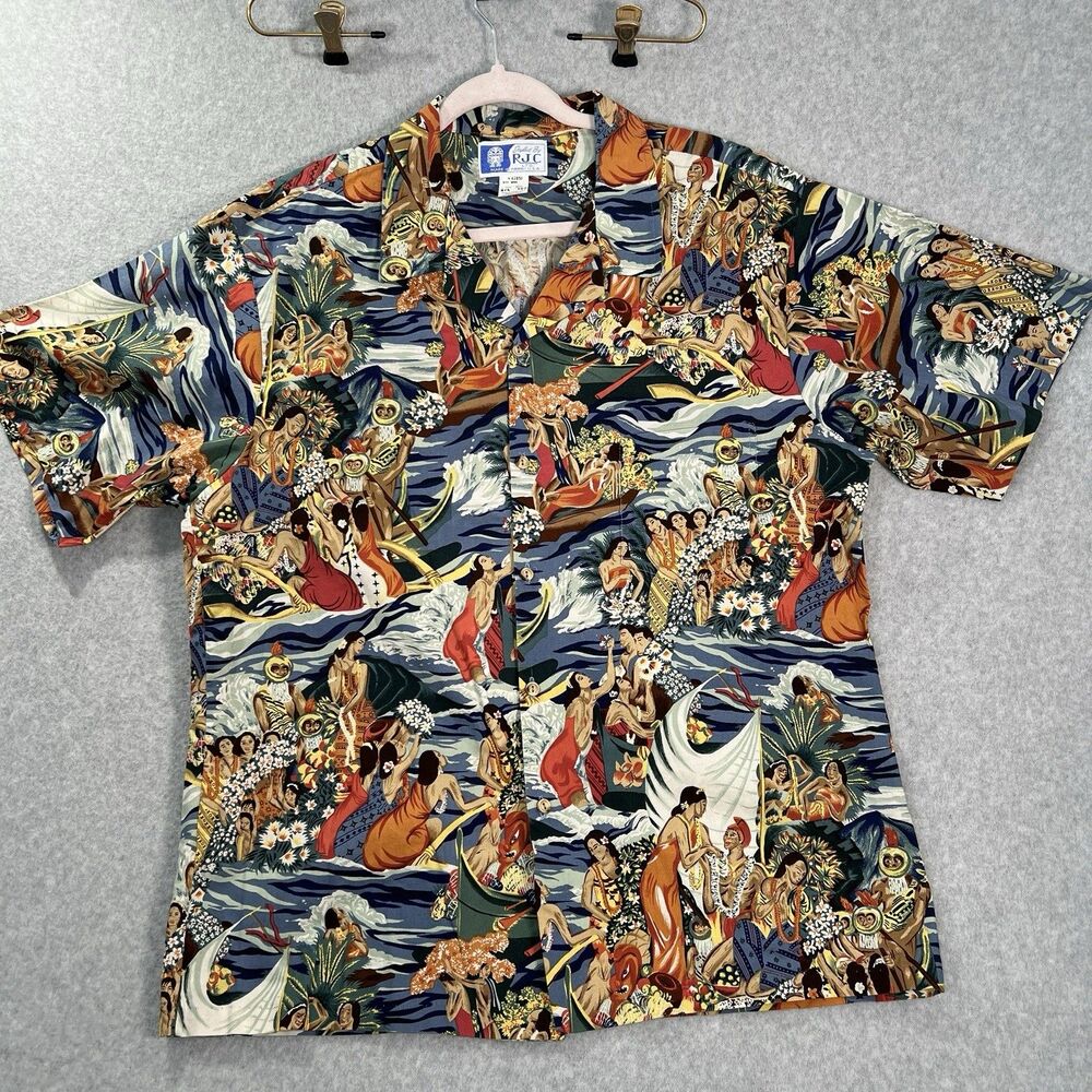 RJC Ltd Hawaiian Shirt Mens XL* MCM Camp Aloha Eugene Matson